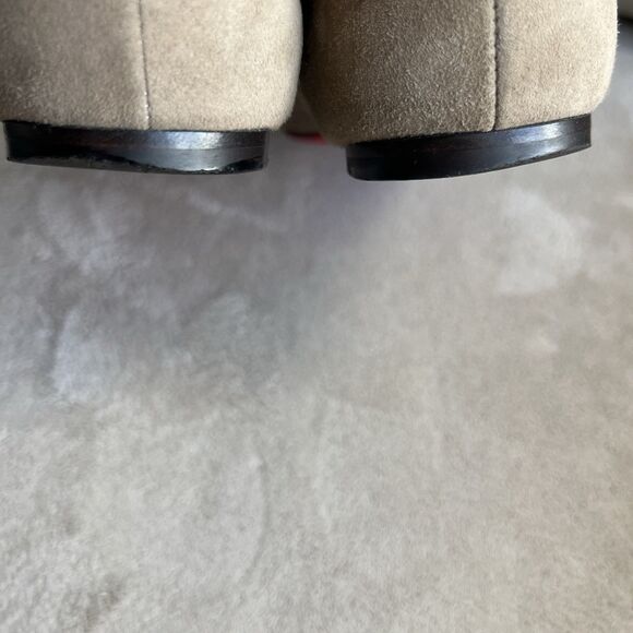 Jimmy Choo Taupe Suede Ballet Flats Women EU 35.5 US 5 Casual Classic Career - Picture 10 of 14